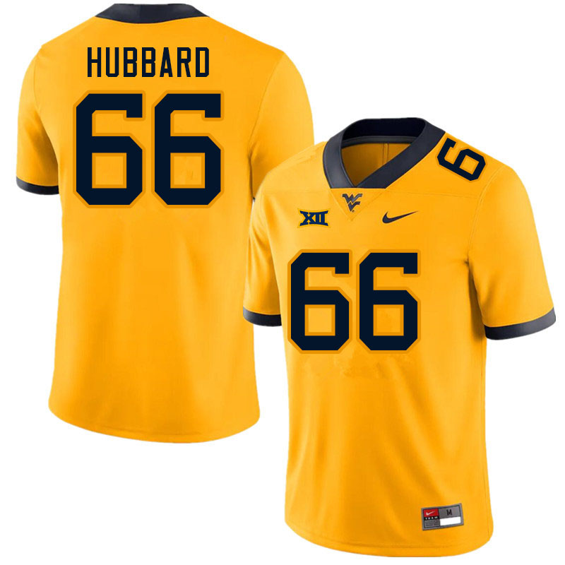 NCAA Men's Ja'Quay Hubbard West Virginia Mountaineers Gold #66 Nike Stitched Football College Authentic Jersey BS23E52XT